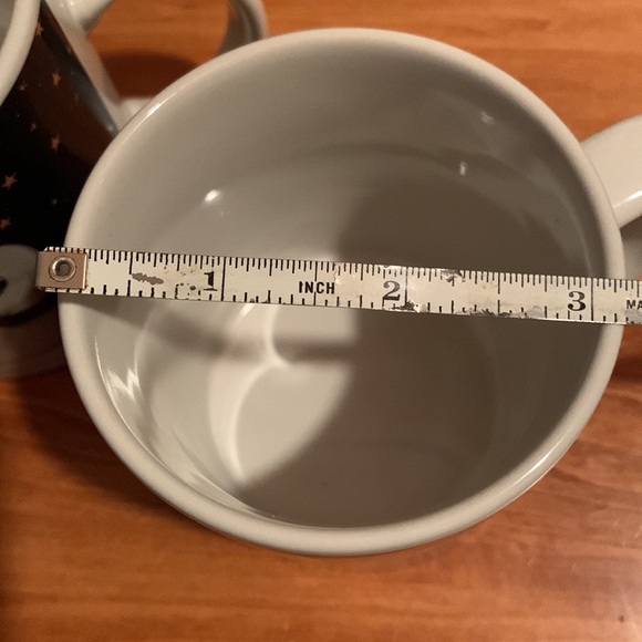 Pair of Wintertime Snowman Mugs Coffee Cups Perfect Condition Used for Display - Picture 6 of 6